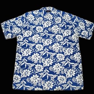Vintage mens tommy hilfiger jeans Hawaiian button up shirt size L